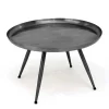 Discount Runder Beistelltisch in Anthrazit - Carimo Tische