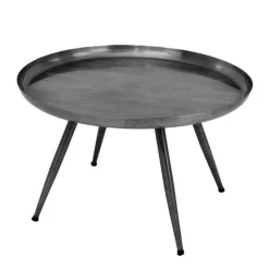 Discount Runder Beistelltisch in Anthrazit - Carimo Tische