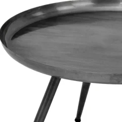 Discount Runder Beistelltisch in Anthrazit - Carimo Tische