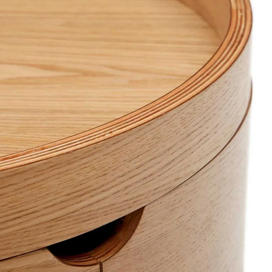 Sale Runder Beistelltisch mit Esche Furnier - Raso Tische