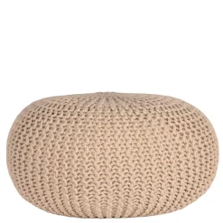 Best Runder Polsterhocker aus Strickstoff - Filouras Hocker