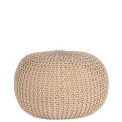 Best Runder Polsterhocker aus Strickstoff - Filouras Hocker