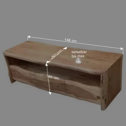 Sale Rustikales TV Lowboard mit Baumkante - Necrus Tv & Hifi-Möbel|Lowboards
