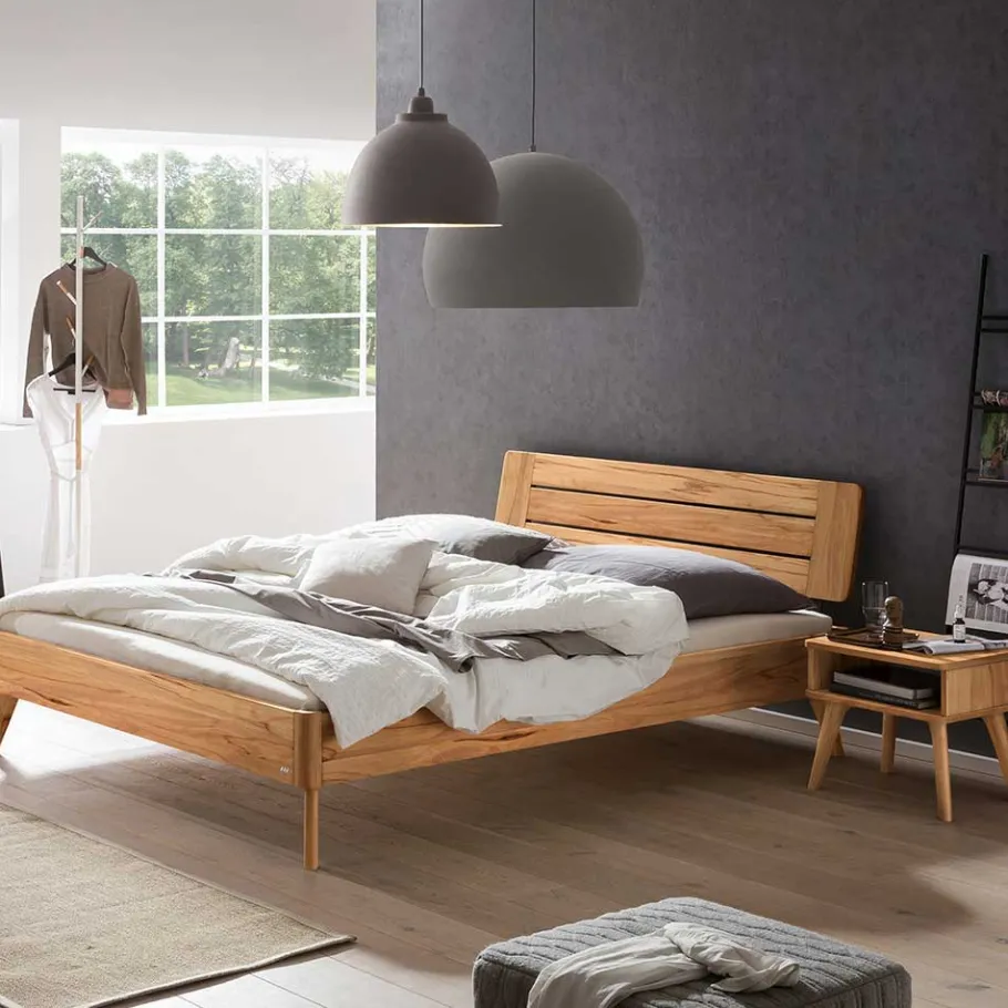 Best Rustikal-modernes Doppelbett aus Wildbuche - Polentona Betten