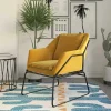 Samt Sessel in Gelb Samt - Meckey Sessel