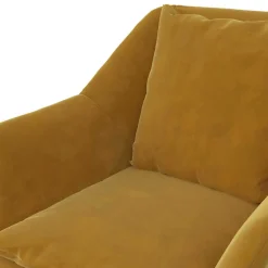 Samt Sessel in Gelb Samt - Meckey Sessel