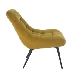 Clearance Samt Sessel ohne Armlehnen mit 50 cm Sitzhöhe - Agata Sessel|Stühle