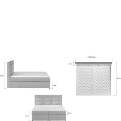 Sale Samt-Boxbett in Dunkelblau - Kean Betten