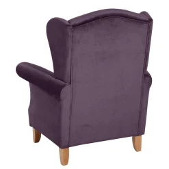 Samtvelours Ohrensessel in Dunkellila - Aglaia Sessel