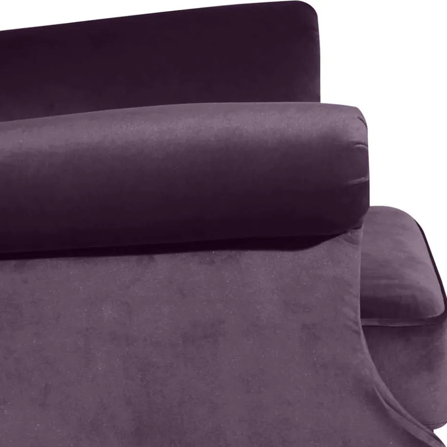 Samtvelours Ohrensessel in Dunkellila - Aglaia Sessel