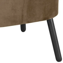 Outlet Samtvelours Sessel in Beigegrau und Schwarz - Legancio Sessel