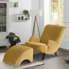 Samtvelours Sessel in Gelb und Schwarz - Nikaragva Sessel