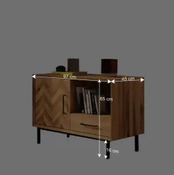 Sale Scandi Chic Kommode aus Wildeiche & Metall - Kerfa Tv & Hifi-Möbel|Lowboards