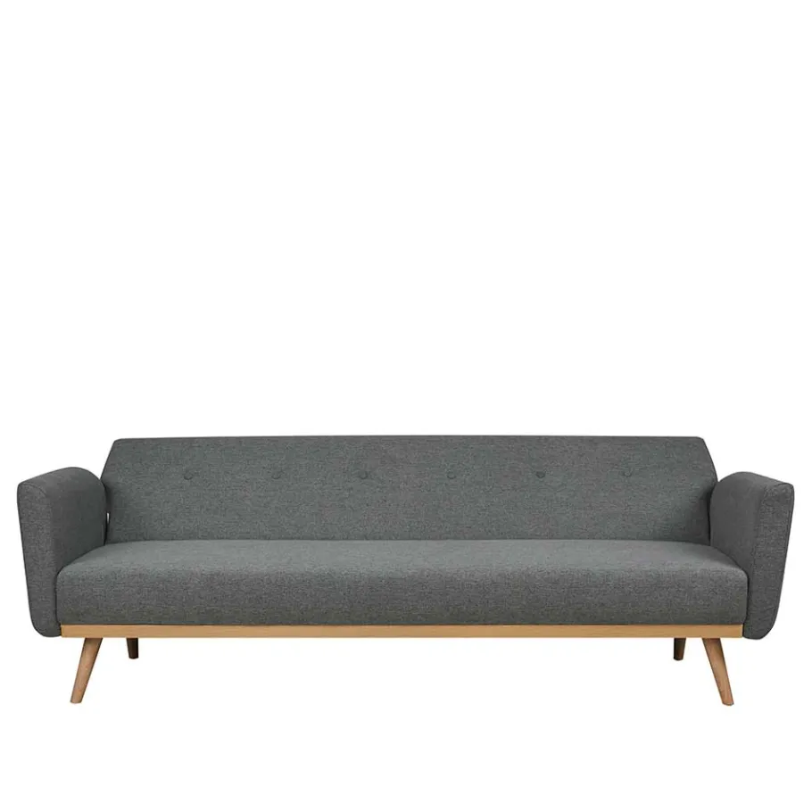Best Scandi Chic Schlafcouch in Dunkelgrau & Natur - Giorgio Betten
