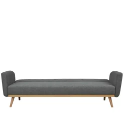 Best Scandi Chic Schlafcouch in Dunkelgrau & Natur - Giorgio Betten