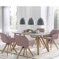 Outlet Scandi Essgruppe mit 4 Tischsesseln - Restania (fünfteilig) Sitzgruppe