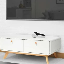 Sale Scandi TV Board in Weiß mit Eiche Natur - Kolreva Tv & Hifi-Möbel|Lowboards