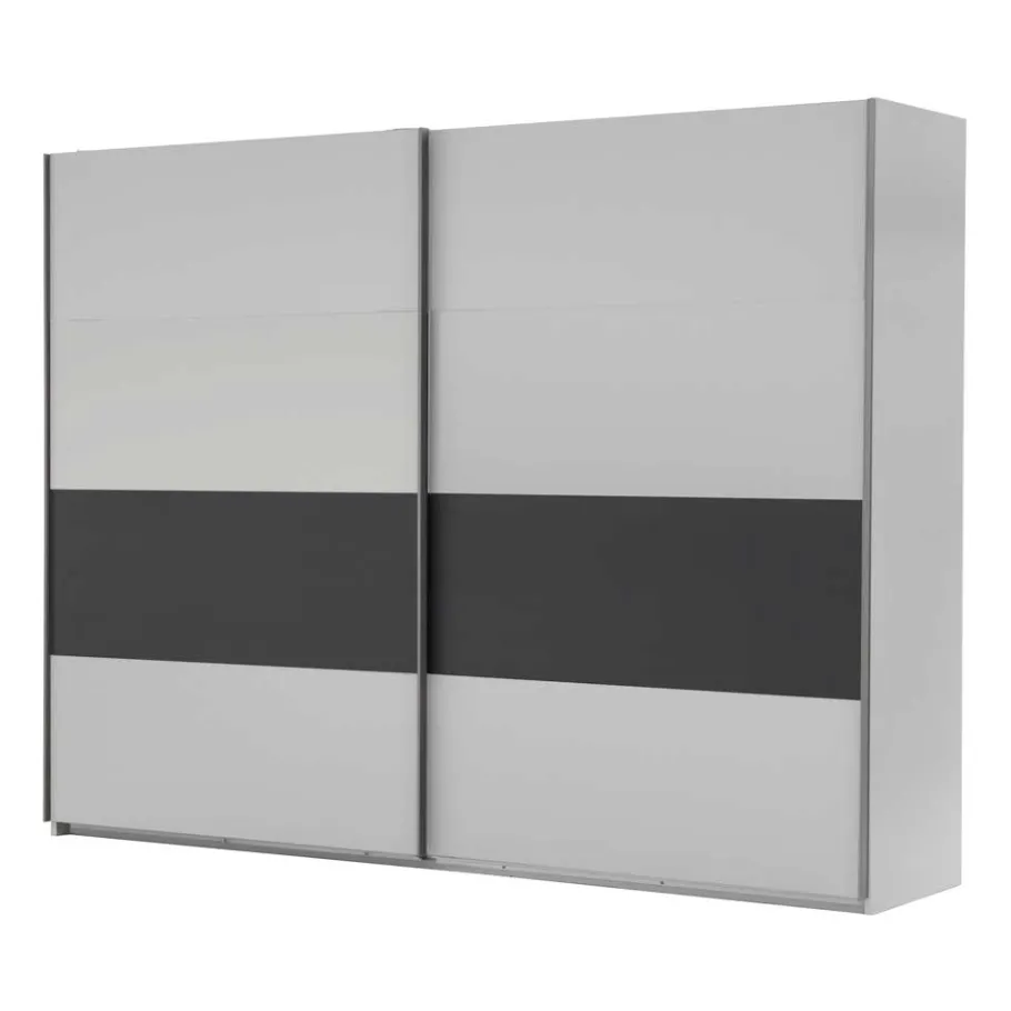 New Schiebetüren Kleiderschrank Camelo in Weiß Dunkelgrau Kleiderschränke