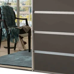 Outlet Schiebetürenschrank in Braun mit Parsol Spiegeln - Moon Kleiderschränke|Schränke