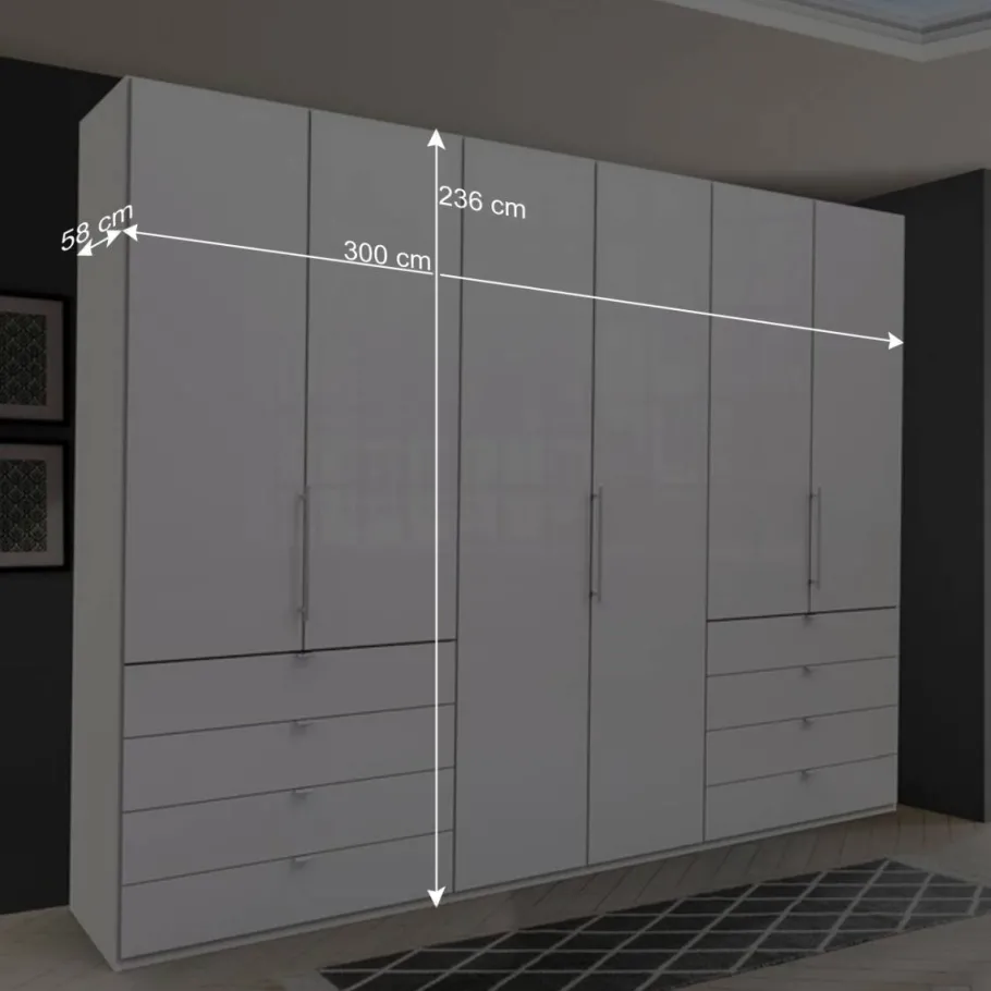 Schlafbereich Kleiderschrank mit acht Schubkästen - Dolienca Schränke