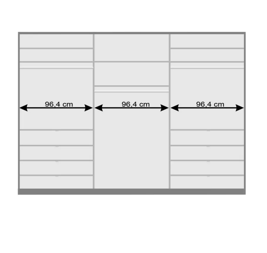 Schlafbereich Kleiderschrank mit acht Schubkästen - Dolienca Schränke