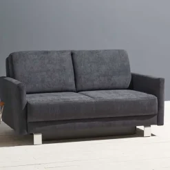 Best Schlafcouch mit Bettkasten in Blaugrau - Casmas Betten|Sofas