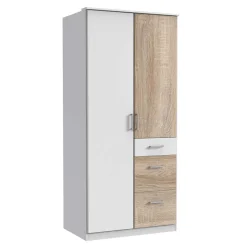 Schlafraum Kleiderschrank mit drei Schubladen - Magdelan Kleiderschränke