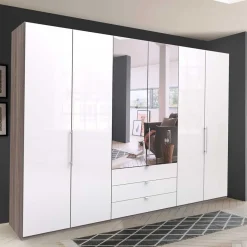 Hot Schlafzimmer Falttüren-Schrank mit Spiegel - Empresian Kleiderschränke|Schränke