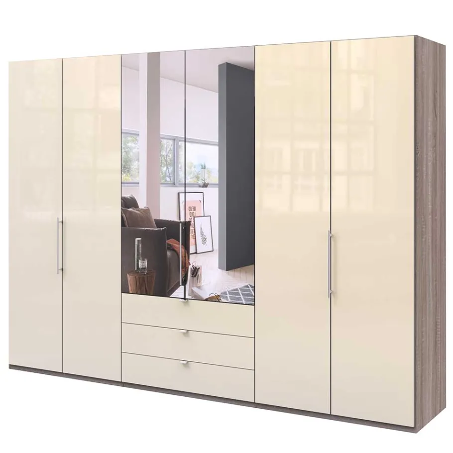 New Schlafzimmer Falttürenschrank 3-türig - Mayla Kleiderschränke|Schränke