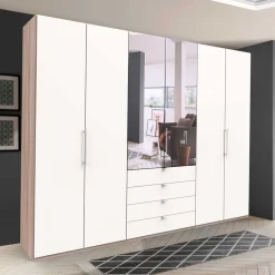 Outlet Schlafzimmer Gleittürenschrank mit Spiegel - Vaclyn Kleiderschränke|Schränke