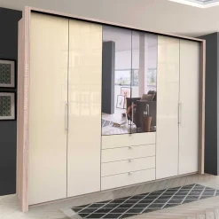 Best Schlafzimmer Kleiderschrank mit Spiegel Falttür - Rativian Kleiderschränke|Schränke