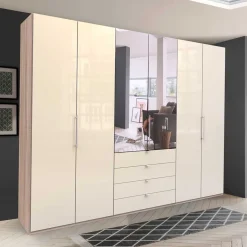 Best Schlafzimmer Kleiderschrank mit Spiegel Falttür - Rativian Kleiderschränke|Schränke