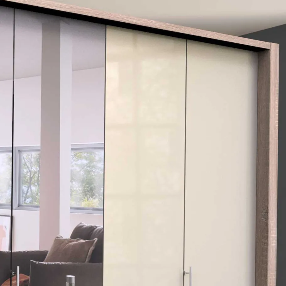 Best Schlafzimmer Kleiderschrank mit Spiegel Falttür - Rativian Kleiderschränke|Schränke