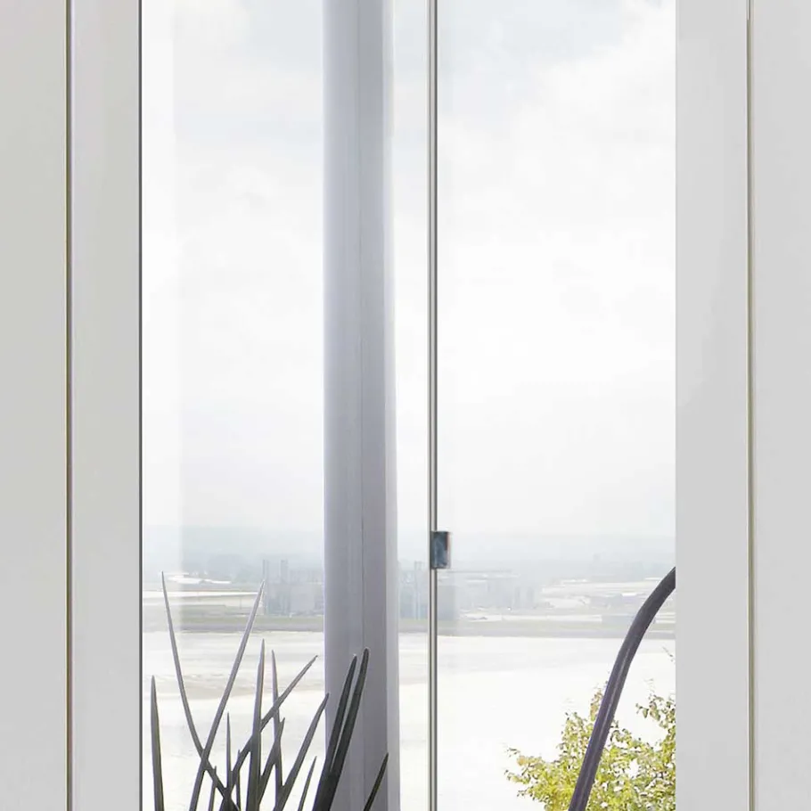 Outlet Schlafzimmer Kleiderschrank in Weiß & Dunkelgrau - Shakti Kleiderschränke