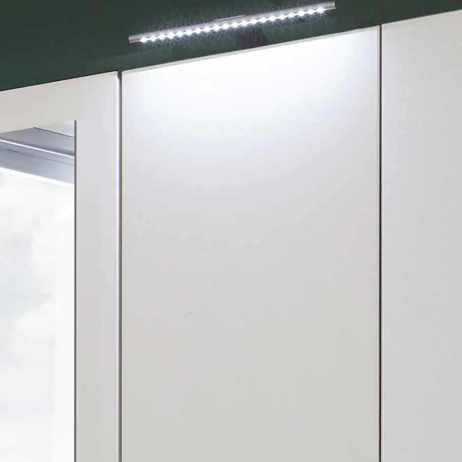 Outlet Schlafzimmer Kleiderschrank in Weiß & Dunkelgrau - Shakti Kleiderschränke