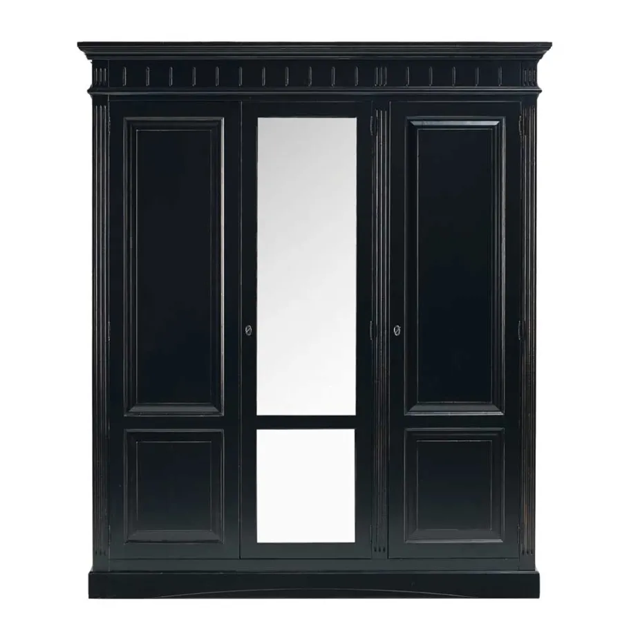 Outlet Schlafzimmer Kleiderschrank Andoro in Schwarz Kleiderschränke|Schränke