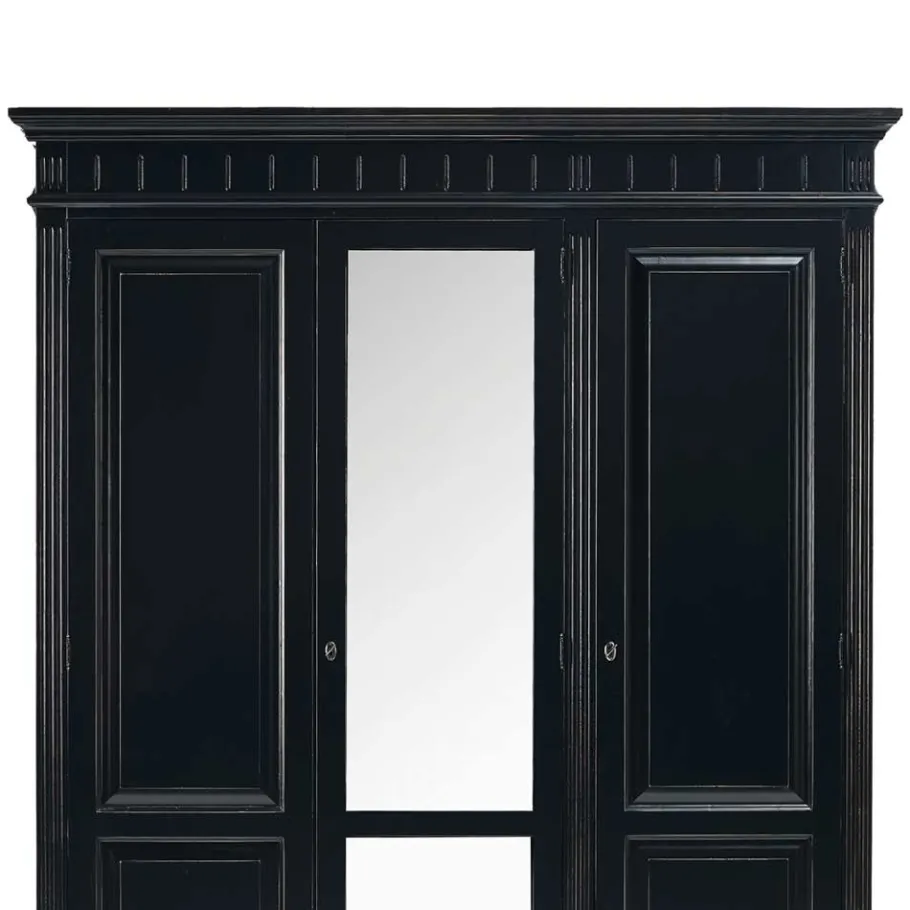 Outlet Schlafzimmer Kleiderschrank Andoro in Schwarz Kleiderschränke|Schränke