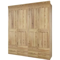 New Schlafzimmer Kleiderschrank 4 türig & Schubladen - Zamron Kleiderschränke