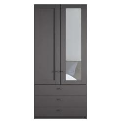 Online Schlafzimmer Kleiderschrank in Dunkelgrau - Mataram KleiderschrÀnke