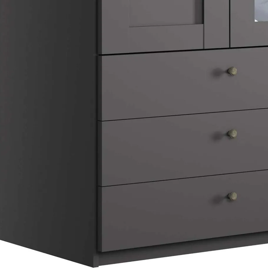 Online Schlafzimmer Kleiderschrank in Dunkelgrau - Mataram Kleiderschränke