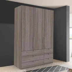 Hot Schlafzimmer Kombischrank in Eiche dunkel - Crenba Kleiderschränke