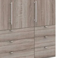 Hot Schlafzimmer Kombischrank in Eiche dunkel - Crenba Kleiderschränke