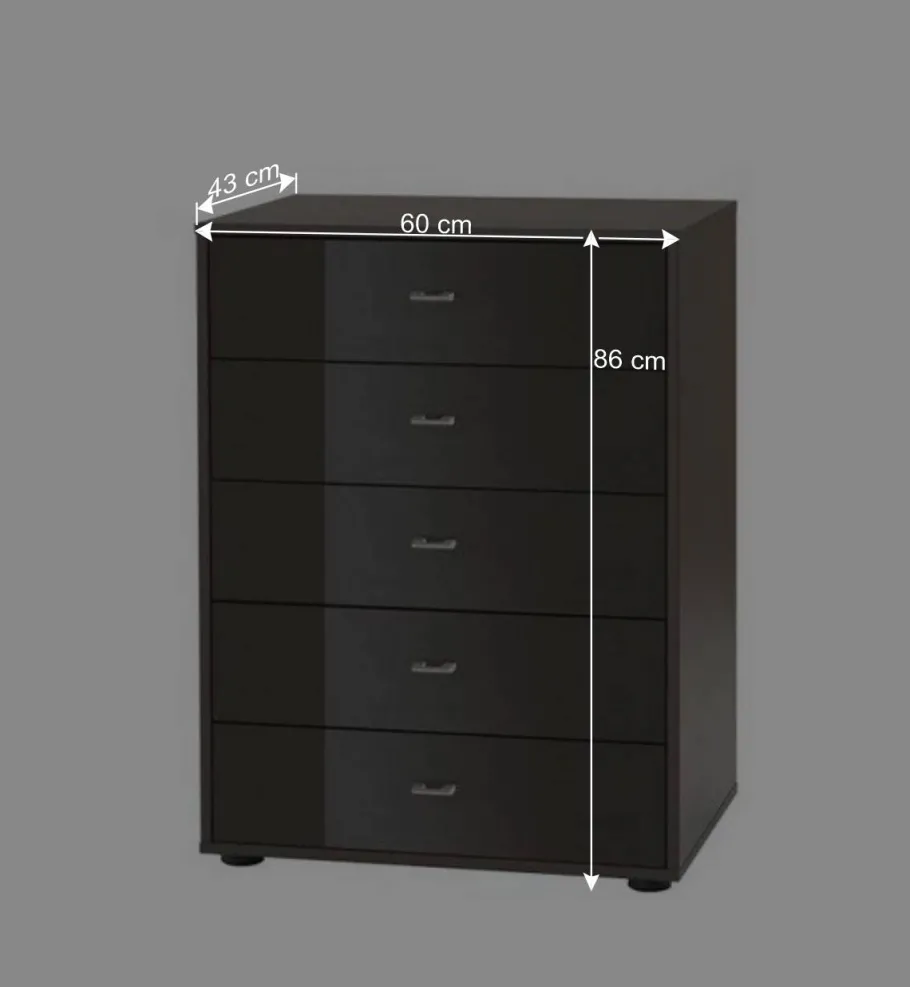 Schlafzimmer Kommode Patrosan in Graubraun Kommoden