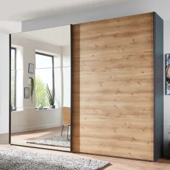 New Schlafzimmer Schiebetürenschrank mit Spiegel - Brusetta Kleiderschränke|Schränke