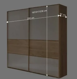 Hot Schlafzimmer Schwebetürenschrank 2-türig - Emdsiva Kleiderschränke|Schränke