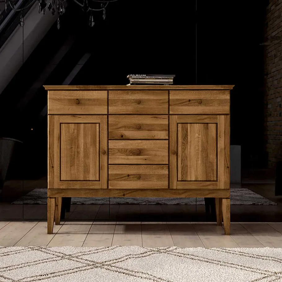 Schlafzimmer Sideboard Masdamos aus Wildeiche Massivholz Sideboards