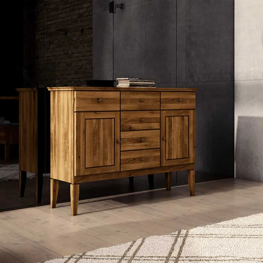 Schlafzimmer Sideboard Masdamos aus Wildeiche Massivholz Sideboards