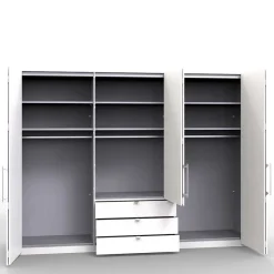 Discount Schlafzimmerkleiderschrank in Holz Nachbildung - Zayun I Kleiderschränke