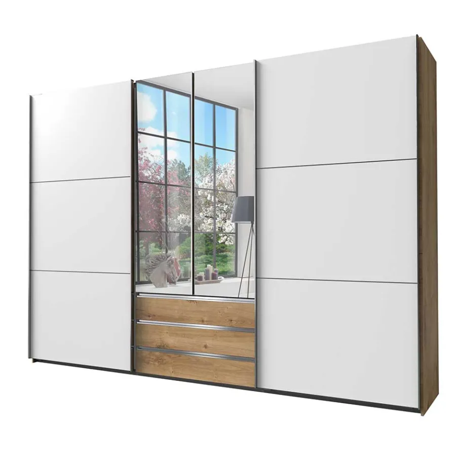 Online Schlafzimmerkleiderschrank 4-türig & 3 Schubladen - Stufania Kleiderschränke|Schränke