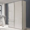 Outlet Schlafzimmerschrank in Champagner Glasfront 165 cm - Dustins Kleiderschränke|Schränke